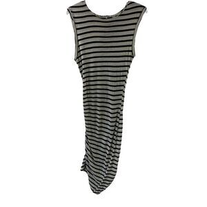 Pam & Gela Ivory Black Striped Bodycon Dress Size S